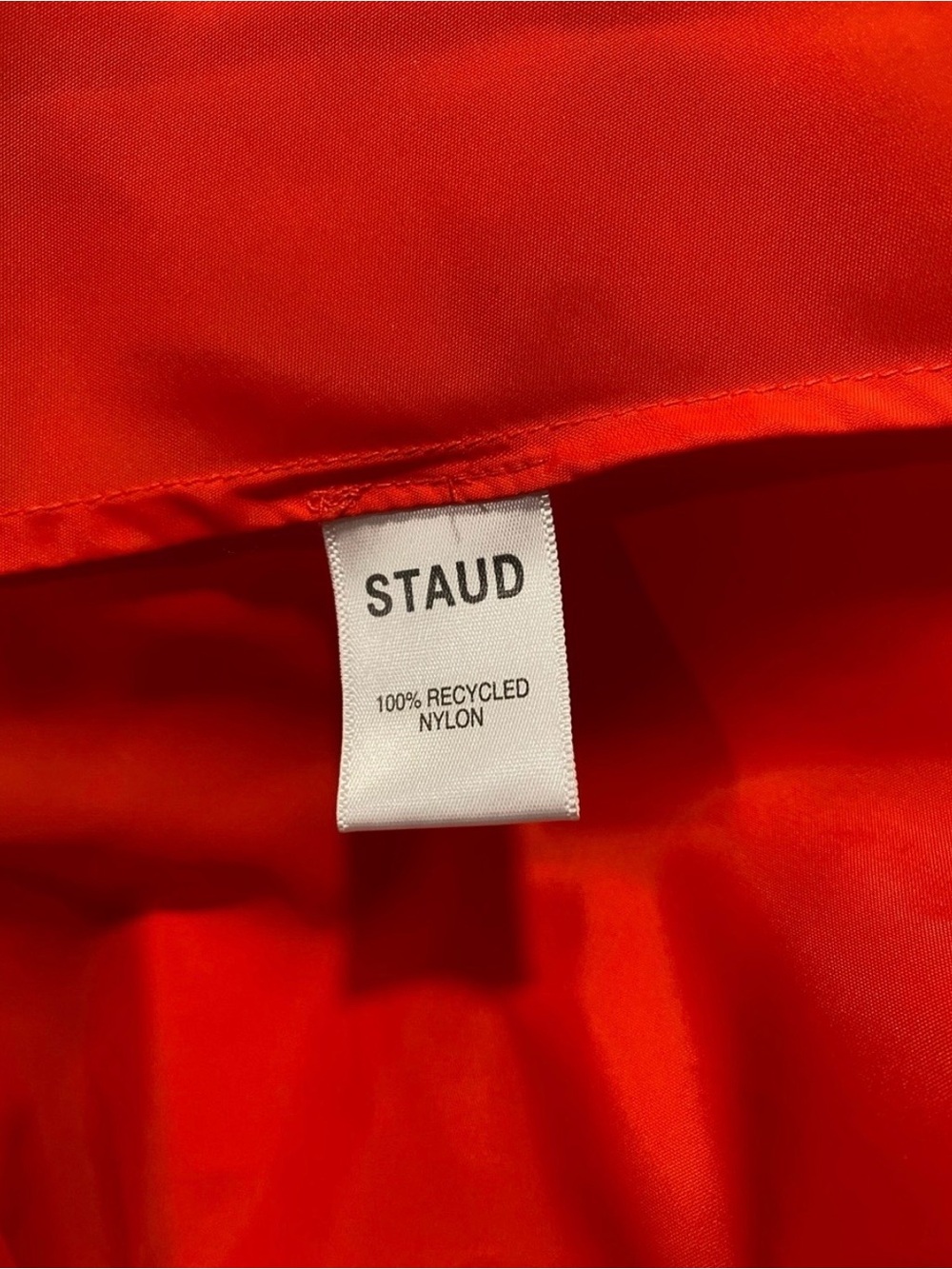 STAUD Millie Belted Maxi Shirt Dress Red Orange Size 4 - Picture 6 of 6
